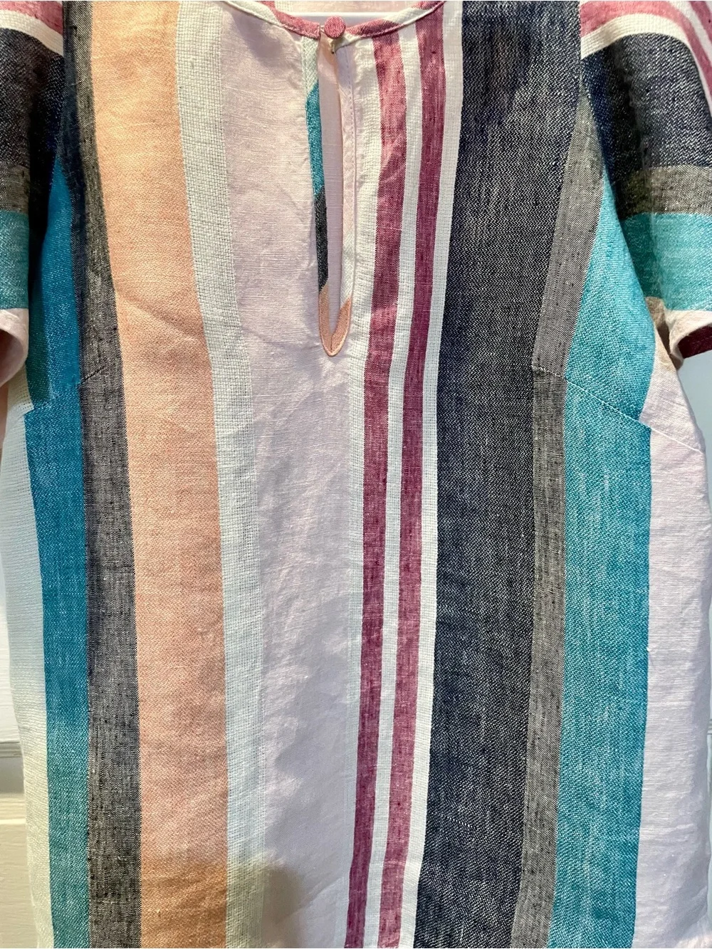 J. Crew 100% Linen Top With Flutter Sleeves, Size 00